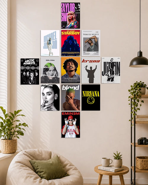 13 A4 Music Legends Posters | Aesthetic Wall Art