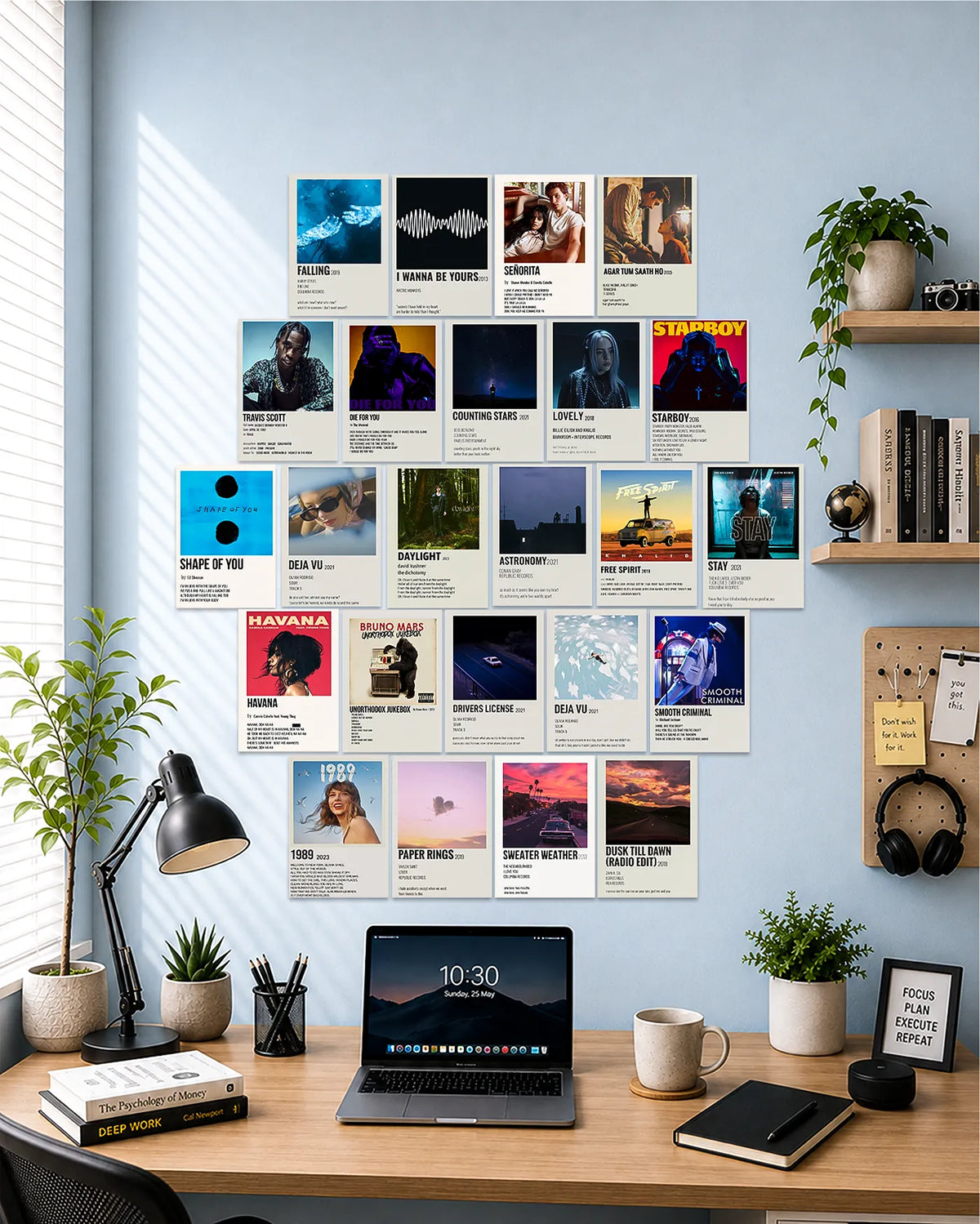 24-Piece Music Album Wall Art Poster Set | Aesthetic Poster