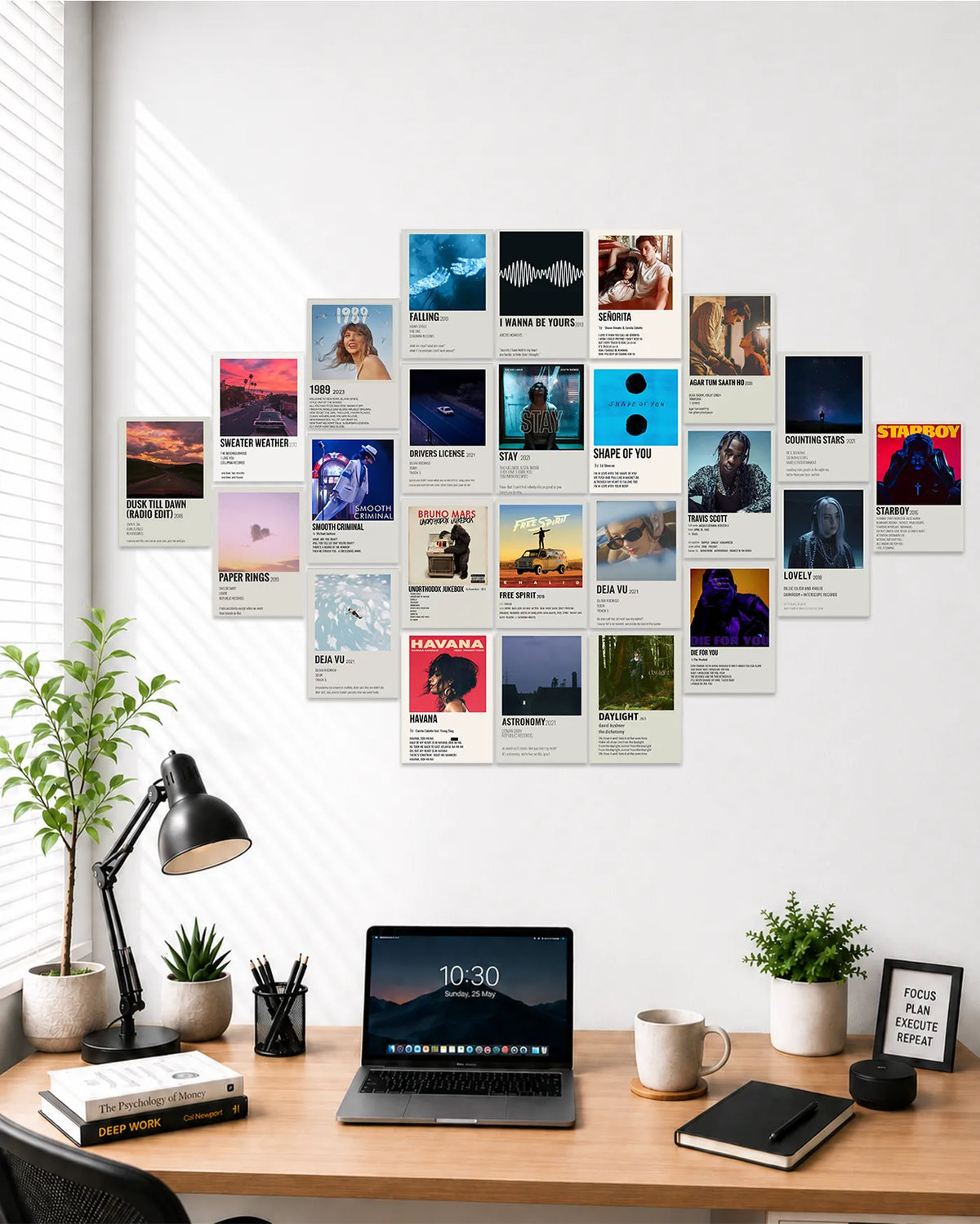 24-Piece Music Album Wall Art Poster Set | Aesthetic Poster