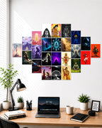 24 Divine Hindu Gods Wall Art Set | Spiritual Poster Collection