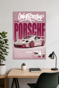 Porsche 911 GT Poster | Pink Porsche 911 GT