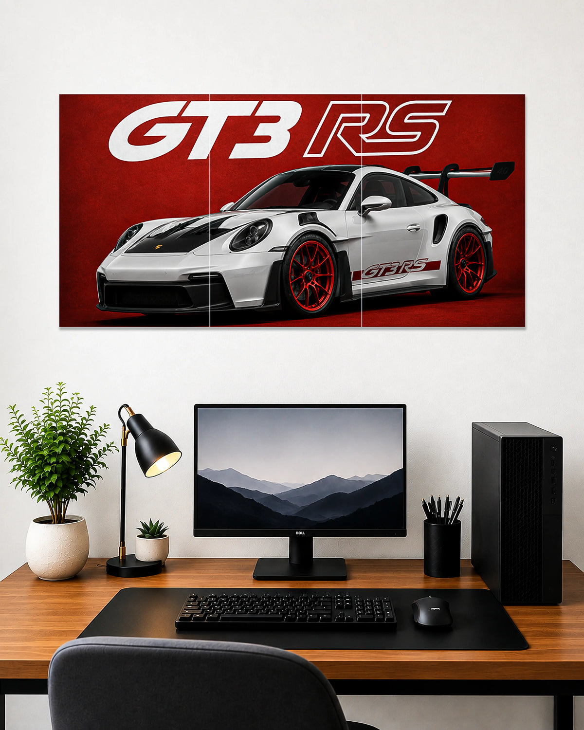 Premium Porsche GT3 RS canvas print for automotive enthusiasts
