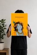 smiling-krishna-bhagavad-gita-karmanye-vadhikaraste-shloka-poster-yellow-background