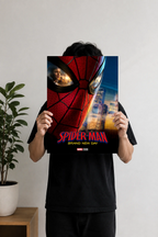 Close-up Spider-Man wall art printed on premium matte paper