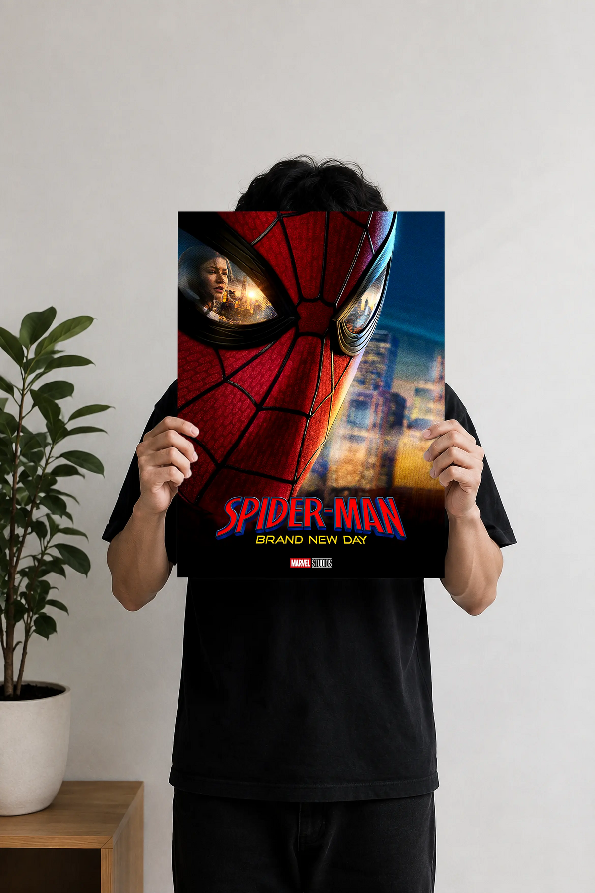 Close-up Spider-Man wall art printed on premium matte paper
