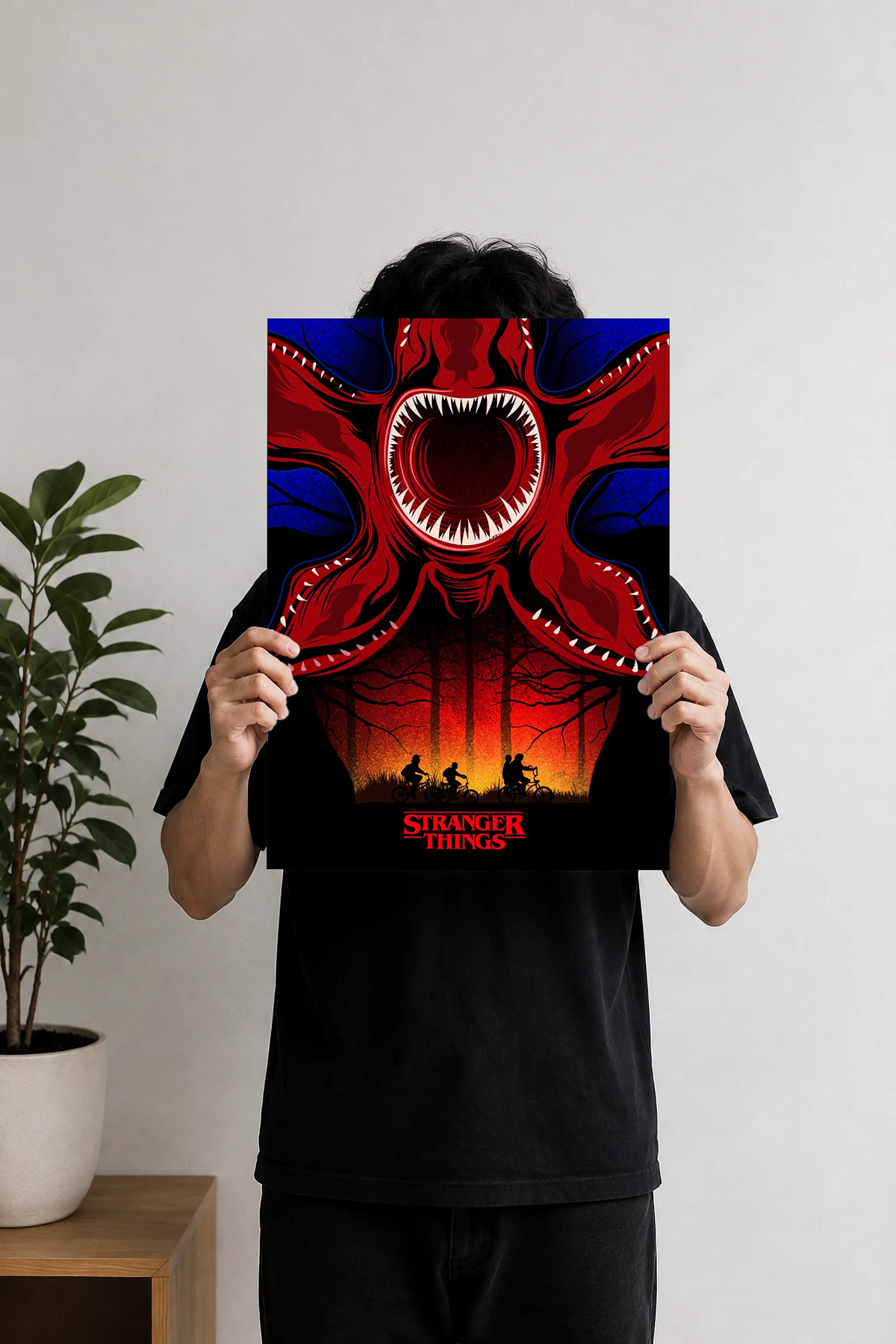 Premium Stranger Things wall art featuring the iconic Demogorgon